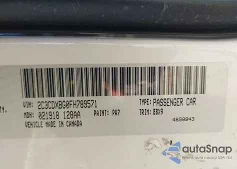 2015 Dodge Charger Se from USA, damaged, VIN 2C3CDXBG0FH789571